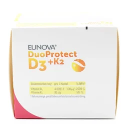 EUNOVA DuoProtect D3+K2 4000 I.E./80 μg Kapseln 90 Stück