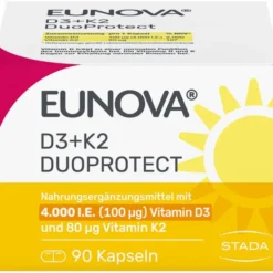 EUNOVA DuoProtect D3+K2 4000 I.E./80 μg Kapseln 90 Stück