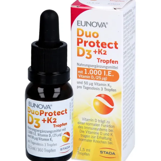 EUNOVA DuoProtect D3+K2 1000 I.E./50 μg Tropfen 11,50 ml