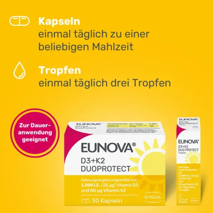 EUNOVA DuoProtect D3+K2 1000 I.E./50 μg Tropfen 11,50 ml