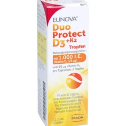 EUNOVA DuoProtect D3+K2 1000 I.E./50 μg Tropfen 11,50 ml