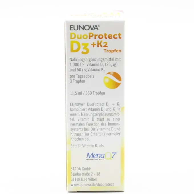 EUNOVA DuoProtect D3+K2 1000 I.E./50 ?g Tropfen Set 2x11,5ml