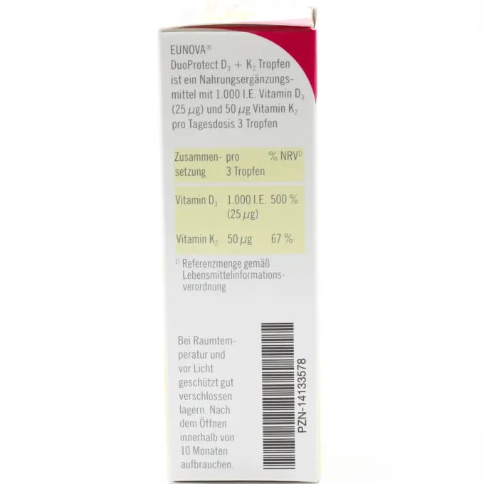 EUNOVA DuoProtect D3+K2 1000 I.E./50 ?g Tropfen Set 2x11,5ml