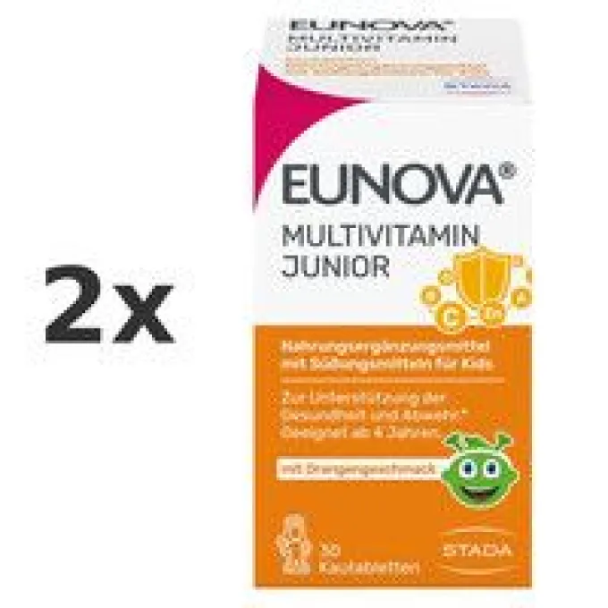 EUNOVA Junior Kautabletten m.Orangengeschmack Set 2x30St
