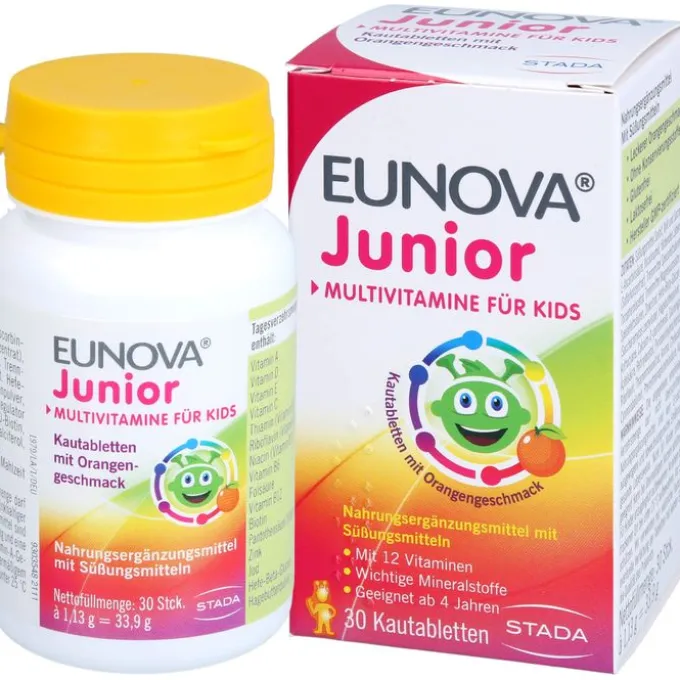 EUNOVA Junior Kautabletten m.Orangengeschmack 30 Stück