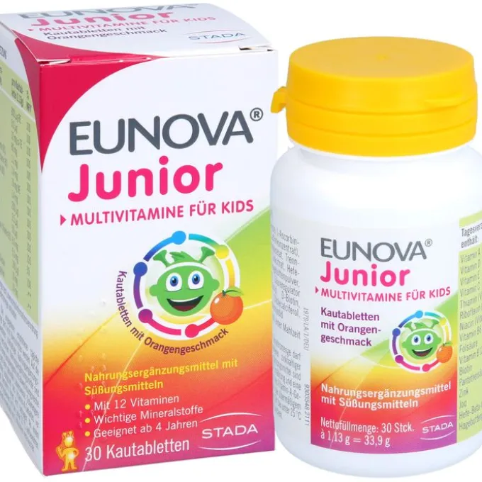 EUNOVA Junior Kautabletten m.Orangengeschmack 30 Stück