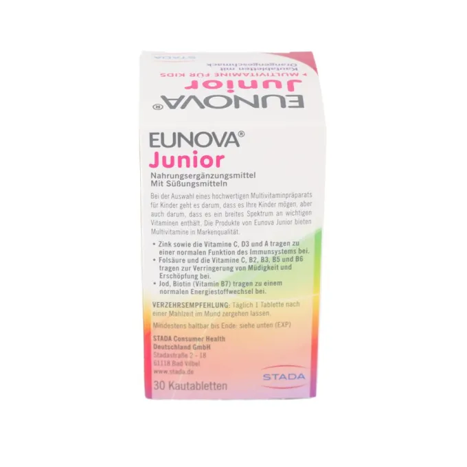 EUNOVA Junior Kautabletten m.Orangengeschmack 30 Stück
