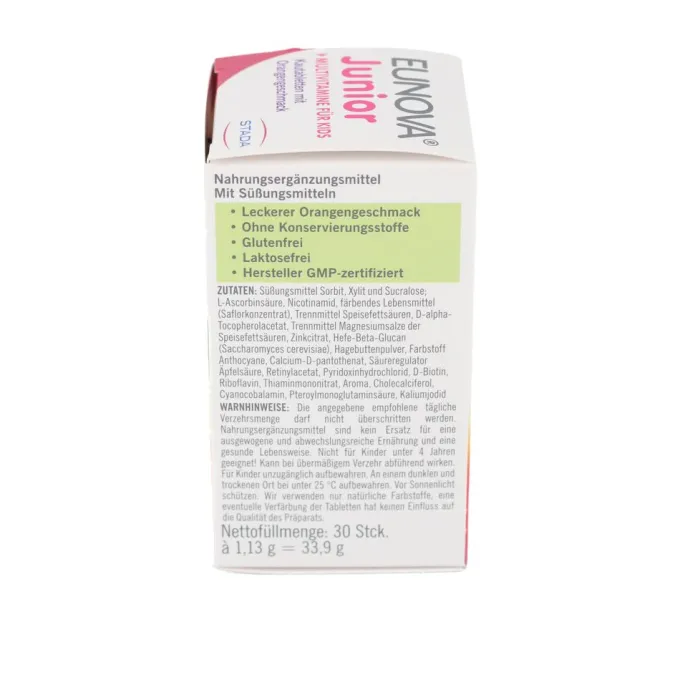 EUNOVA Junior Kautabletten m.Orangengeschmack 30 Stück