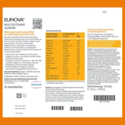 EUNOVA Junior Kautabletten m.Orangengeschmack 30 Stück