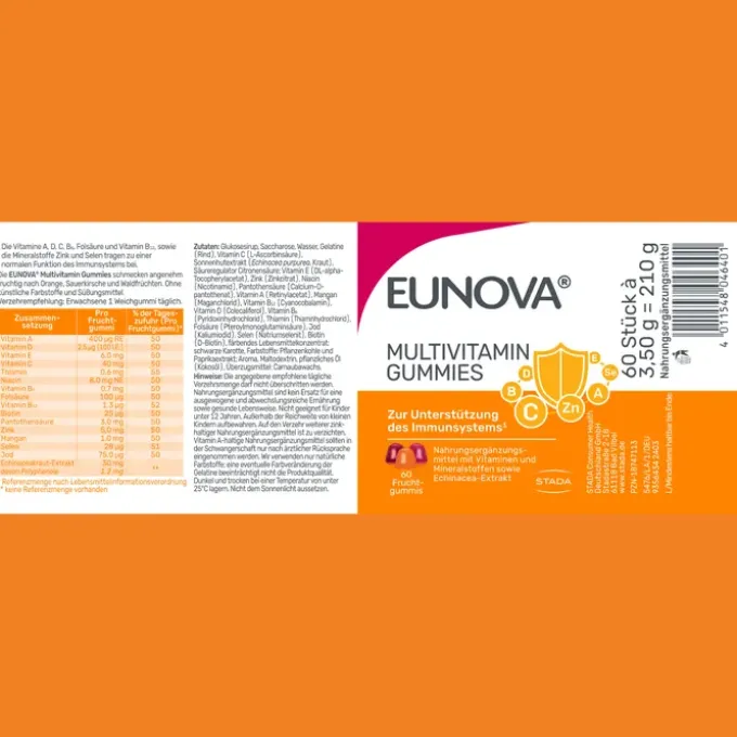 EUNOVA Multivitamin Gummies 60 Stück