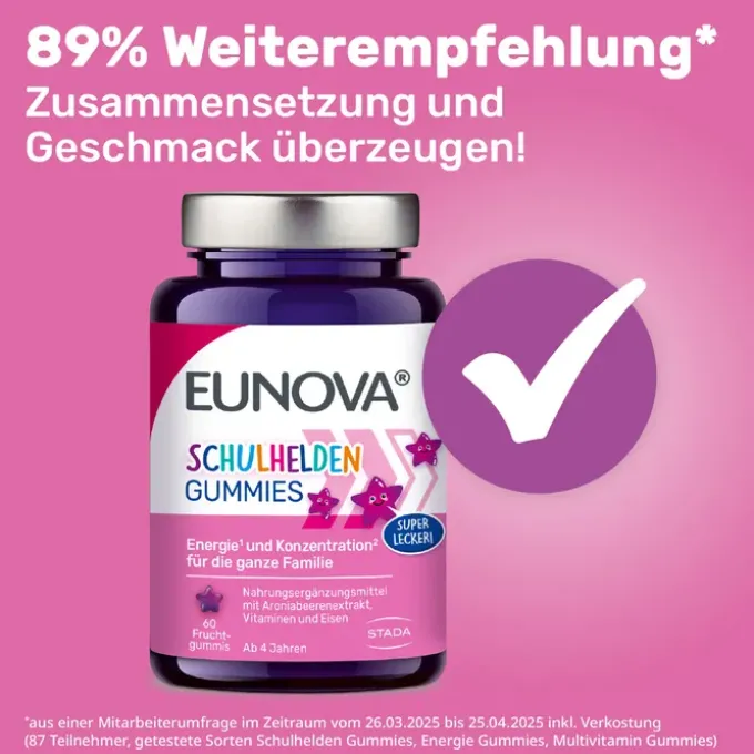 EUNOVA Schulhelden Gummies 60 Stück