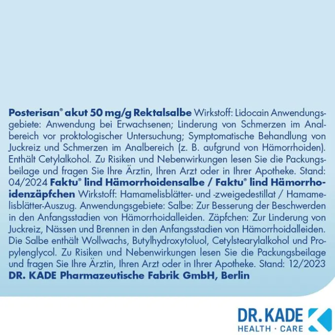 FAKTU lind Hämorrhoidenzäpfchen 10 St