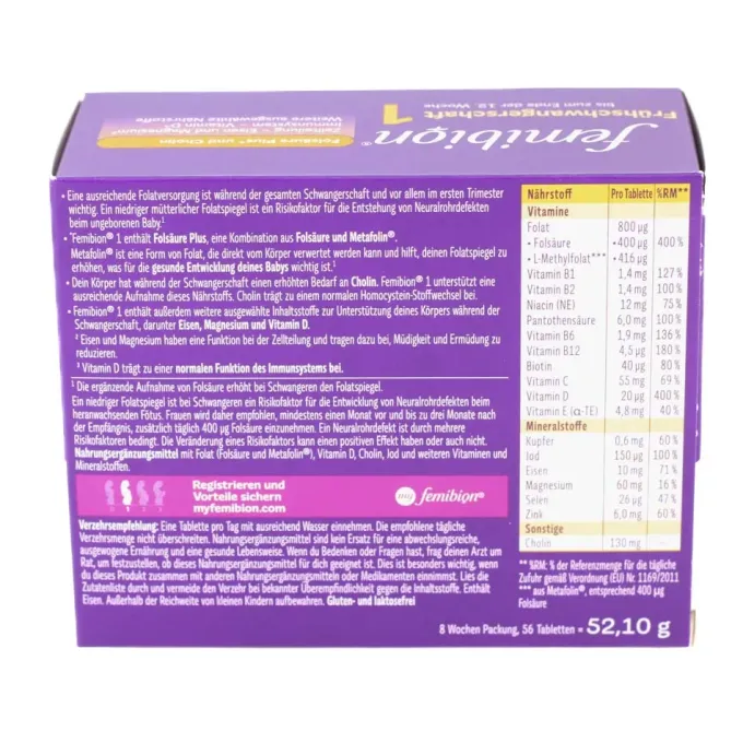FEMIBION 1 Frühschwangerschaft Tabletten 56 Stück