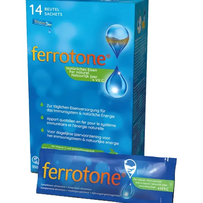 FERROTONE Eisen m.Apfelkonzentrat u.Vitamin C Btl. 14 Stück