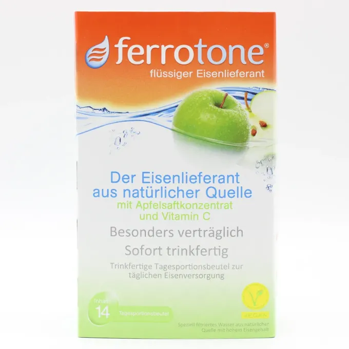 FERROTONE Eisen m.Apfelkonzentrat u.Vitamin C Btl. 14 Stück