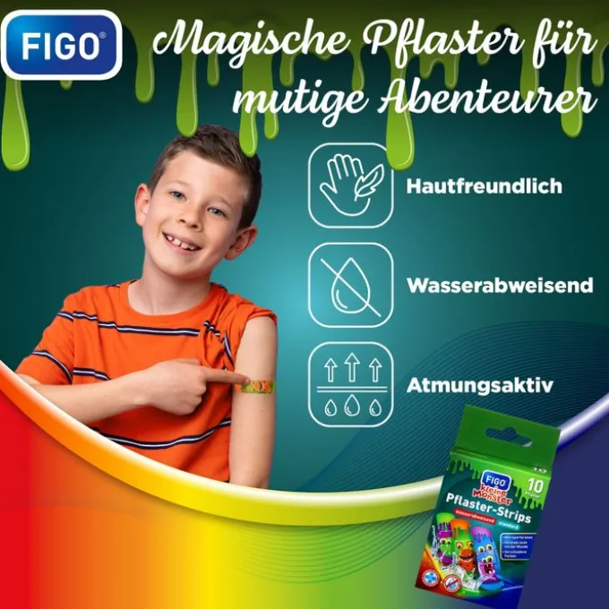 FIGO Kinderpflaster kleine Monster 10 St