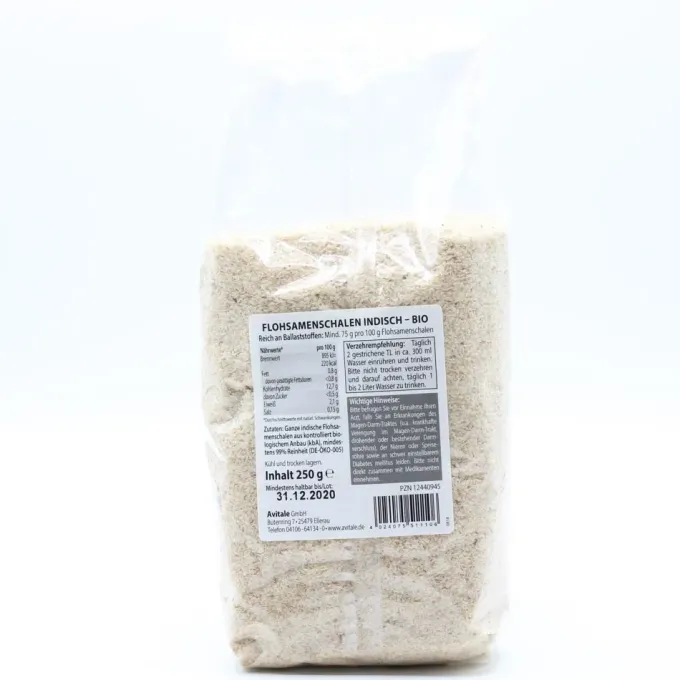 FLOHSAMENSCHALEN indisch Bio 250 g