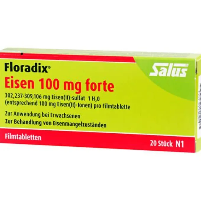 FLORADIX Eisen 100 mg forte Filmtabletten 20 St