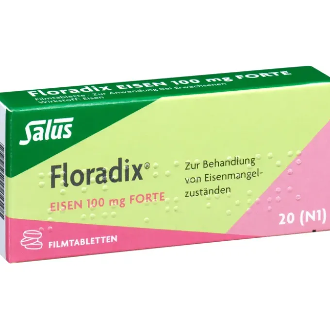 FLORADIX Eisen 100 mg forte Filmtabletten 20 St