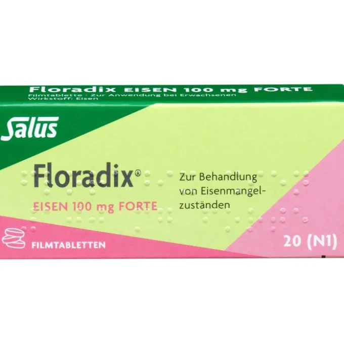 FLORADIX Eisen 100 mg forte Filmtabletten 20 St