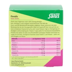 FLORADIX Eisen Sticks Pulver Salus 50 Stück