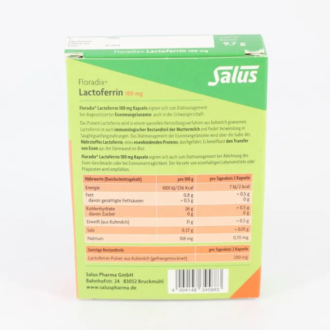 FLORADIX Lactoferrin 100 mg Kapseln 30 Stück