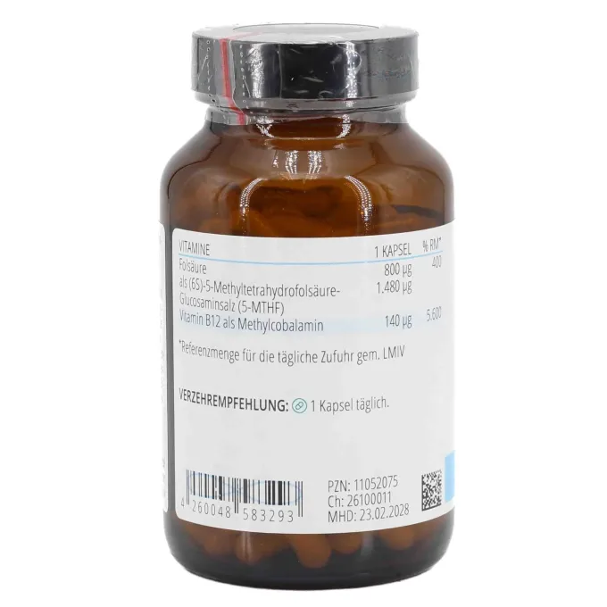 FOLSÄURE AKTIV plus Vitamin B12 aktiv Kapseln 120 Stück