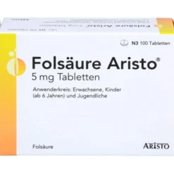 FOLSÄURE ARISTO 5 mg Tabletten 100 St