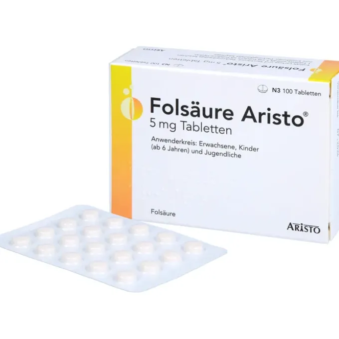FOLSÄURE ARISTO 5 mg Tabletten 100 St