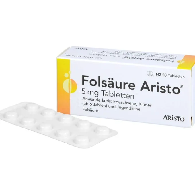 FOLSÄURE ARISTO 5 mg Tabletten 50 St