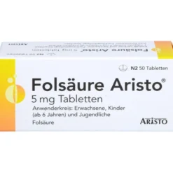 FOLSÄURE ARISTO 5 mg Tabletten 50 St