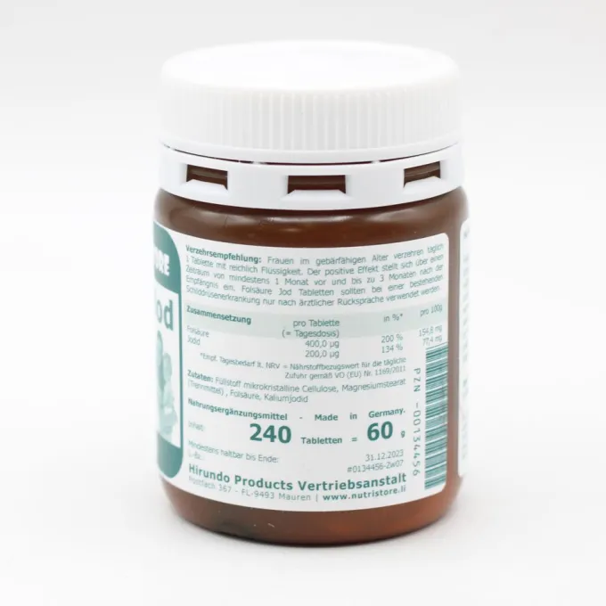 FOLSÄURE 400+Jod 200 Tabletten 240 Stück