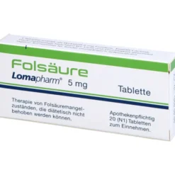 FOLSÄURE LOMAPHARM 5 mg Tabletten 20 St