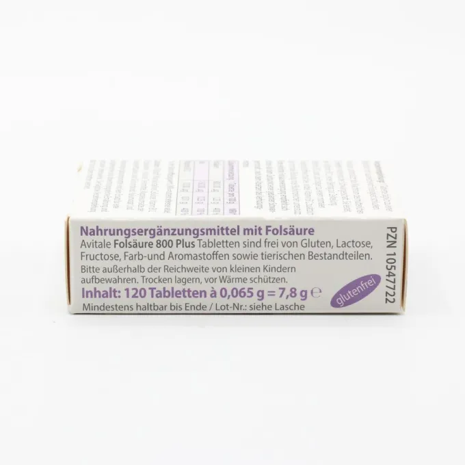 FOLSÄURE 800 Plus B12+Jod Tabletten 120 Stück