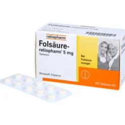 FOLSÄURE-RATIOPHARM 5 mg Tabletten 100 St