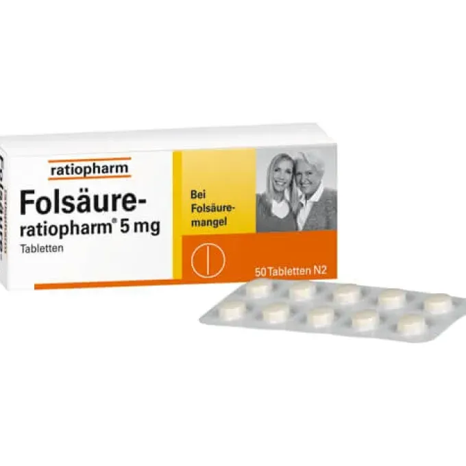 FOLSÄURE-RATIOPHARM 5 mg Tabletten 100 St