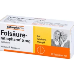 FOLSÄURE-RATIOPHARM 5 mg Tabletten 20 St