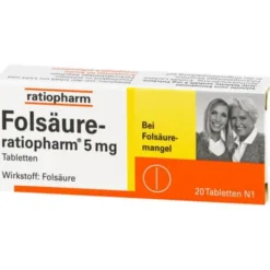 FOLSÄURE-RATIOPHARM 5 mg Tabletten 20 St
