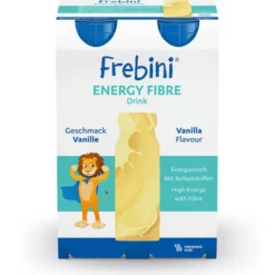 FREBINI Energy Fibre Drink Vanille Trinkflasche 4X200 ml