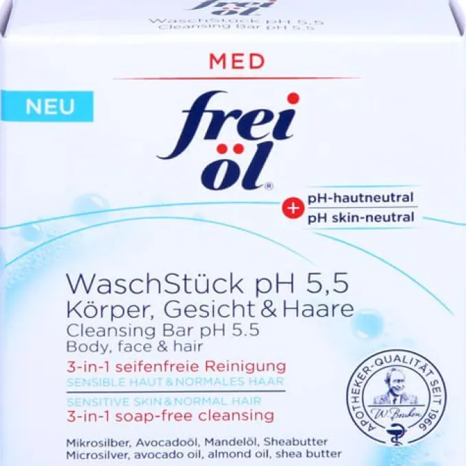 FREI ÖL WaschStück pH 5,5 Körper Gesicht Haare 90 g