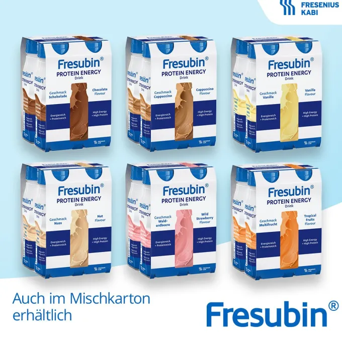 FRESUBIN PROTEIN Energy DRINK Mischkarton Trinkflasche Trinknahrung 6X4X200 ml