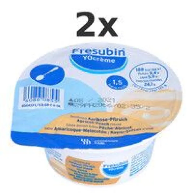 FRESUBIN YOcreme Aprikose Pfirsich Set 2x4St