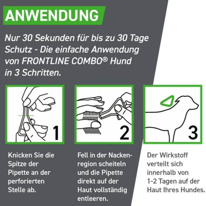 FRONTLINE Combo Spot on Hund M Lsg.z.Auft.a.Haut 3 St