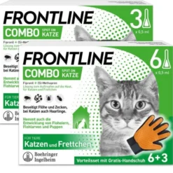 FRONTLINE COMBO® 6St + 3St mit gratis Fellpflegehandschuh 6St + 3St