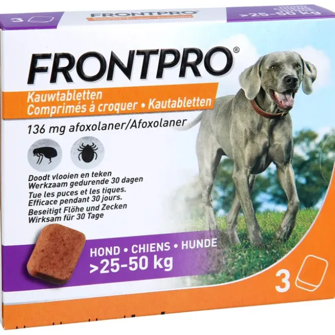 FRONTPRO 136 mg Kautabletten f.Hunde >25-50 kg 3 St