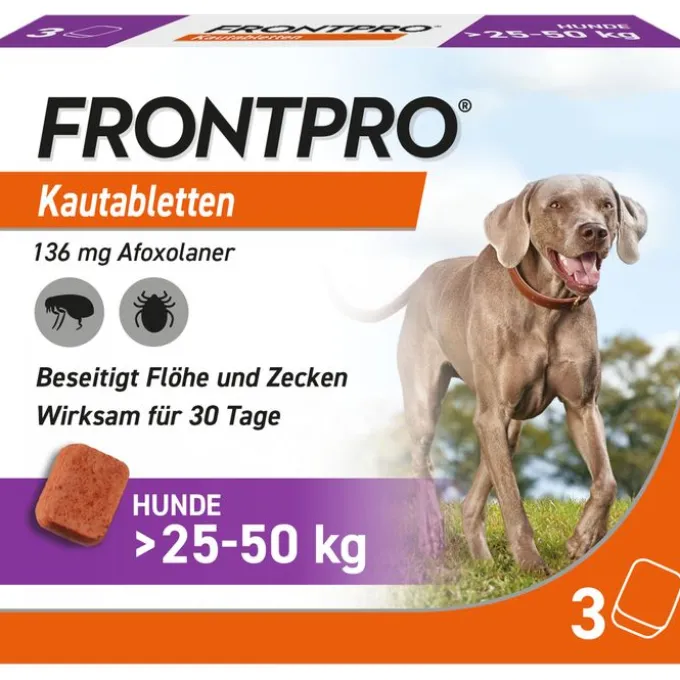 FRONTPRO 136 mg Kautabletten f.Hunde >25-50 kg 3 St