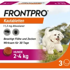 FRONTPRO 11 mg Kautabletten f.Hunde 2-4 kg 3 St