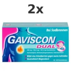 GAVISCON Dual 250mg/106,5mg/187,5mg Kautabletten Set 2x48St