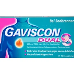 GAVISCON Dual 250mg/106,5mg/187,5mg Kautabletten 16 St