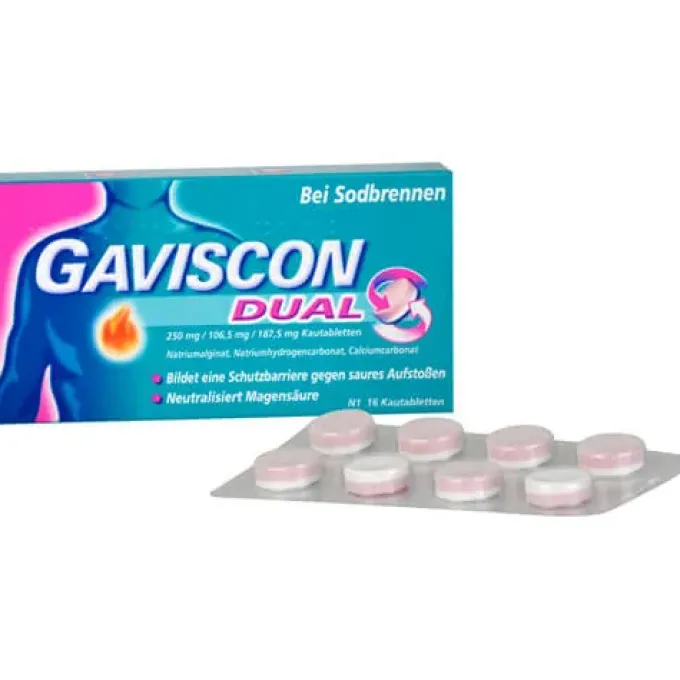 GAVISCON Dual 250mg/106,5mg/187,5mg Kautabletten 16 St